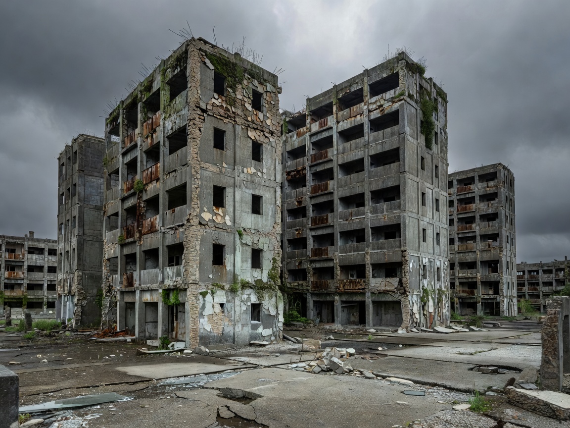 Hashima Island Deserted Concrete Towers